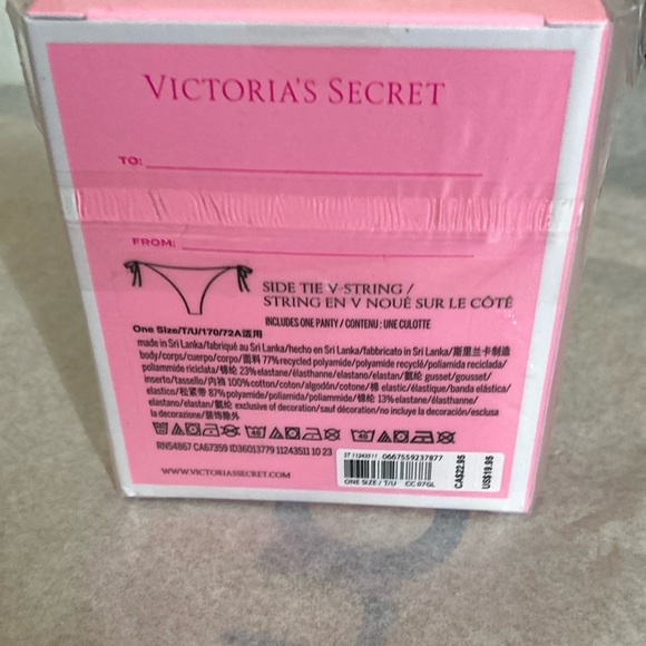 Victoria's Secret Other - Victoria Secret side tie v string panty nwt in gift box osfm
